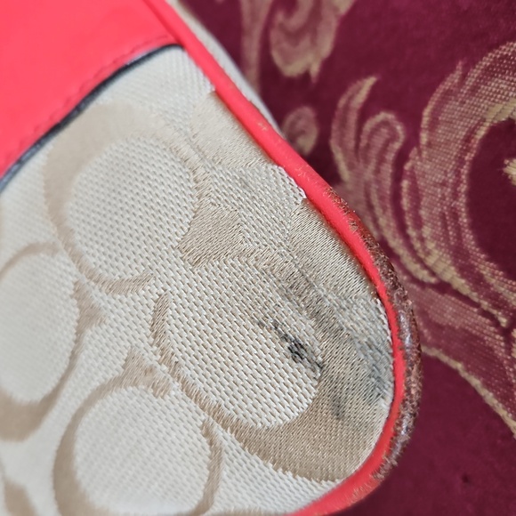 Coach Tan and Coral Crossbody Bag - Picture 9 of 12